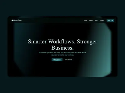 Landing page for Ai Automation Brand NeuraFlow ai ai automation corporate identity design graphic design landing page landing page for ai brand logo web design