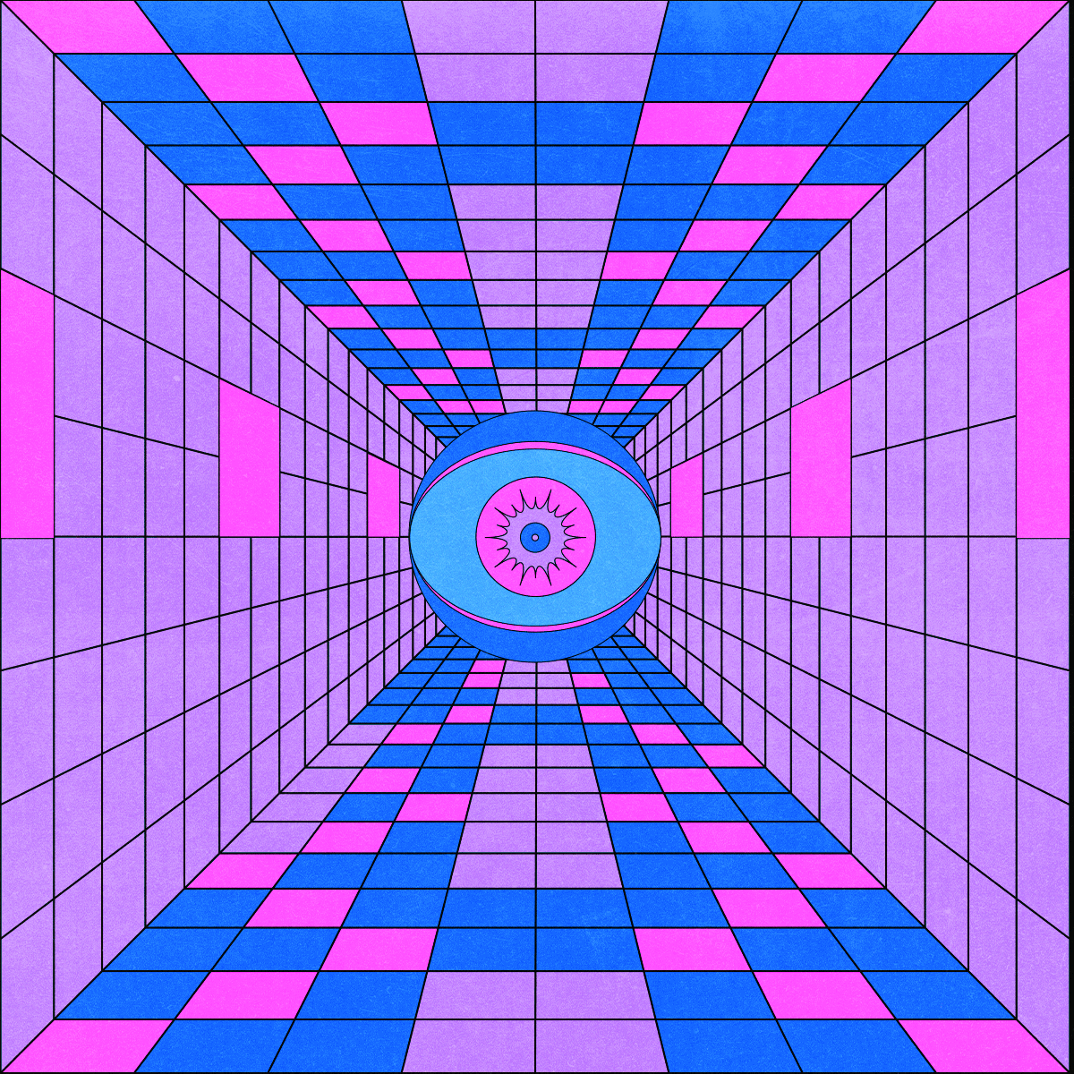 Spectral Reverie 2d animated animation art artwork colors cover art design editorial art eye flat gif graphic design illustration modern motion graphics psychedelic retro trippy vector