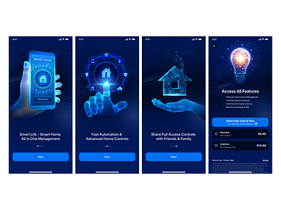 Tuya Smart Light - Onboarding & Direct Store app design graphic design illustration ui ux
