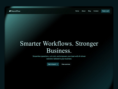 Hero Section for an Ai Automation Brand ai automation ai automation logo ai website graphic design hero section landing page ui web design