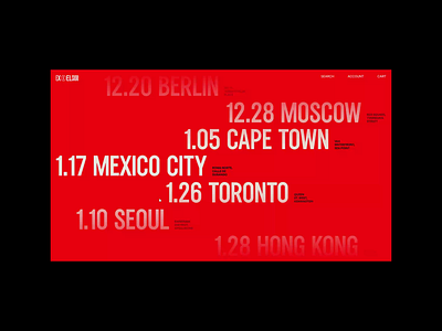 Excelsior experimental ui fashion fashion brand fashion ui fashion website interactive website men fashion modern website red website ui ux design vibrant website