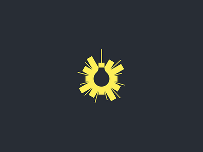 Lightbulb 02 available for work branding branding expert bulb elegant freelance designer graphic designer for hire high end branding hire a logo designer identity illustration light lightbulb logo logo designer for hire minimal modern ray rays simple