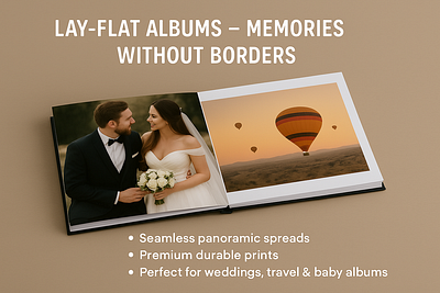 📖 Lay-Flat Albums – Where Every Memory Flows Seamlessly album branding creativeweddingalbum customalbums design graphic design photobooks photography rdimagination