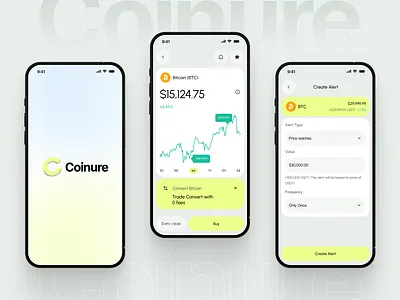 Coinure Crypto App UI/UX Design app design artxis banking app blockchain crypto crypto app crypto trading cryptocurrency defi app digital bank finance finance app fintech fintech app ios app design mobile app online banking app send money app trading wallet app