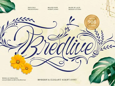 Bredlive Typeface design font fonts letteing typeface