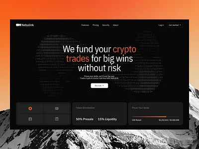 Nebulink – Web3 Trading Platform design minimal platform product service trading platform website