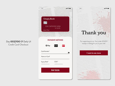 Credit Cart Checkout- True Crime Style app bank dailyui graphic design truecrime ui