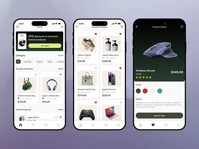 Electron - an e-commerce mobile app app apps design clean design ecommerce figma graphic design mobile app products store ui ux