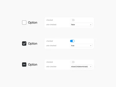 Props of Checkbox component checkbox component design system property ux
