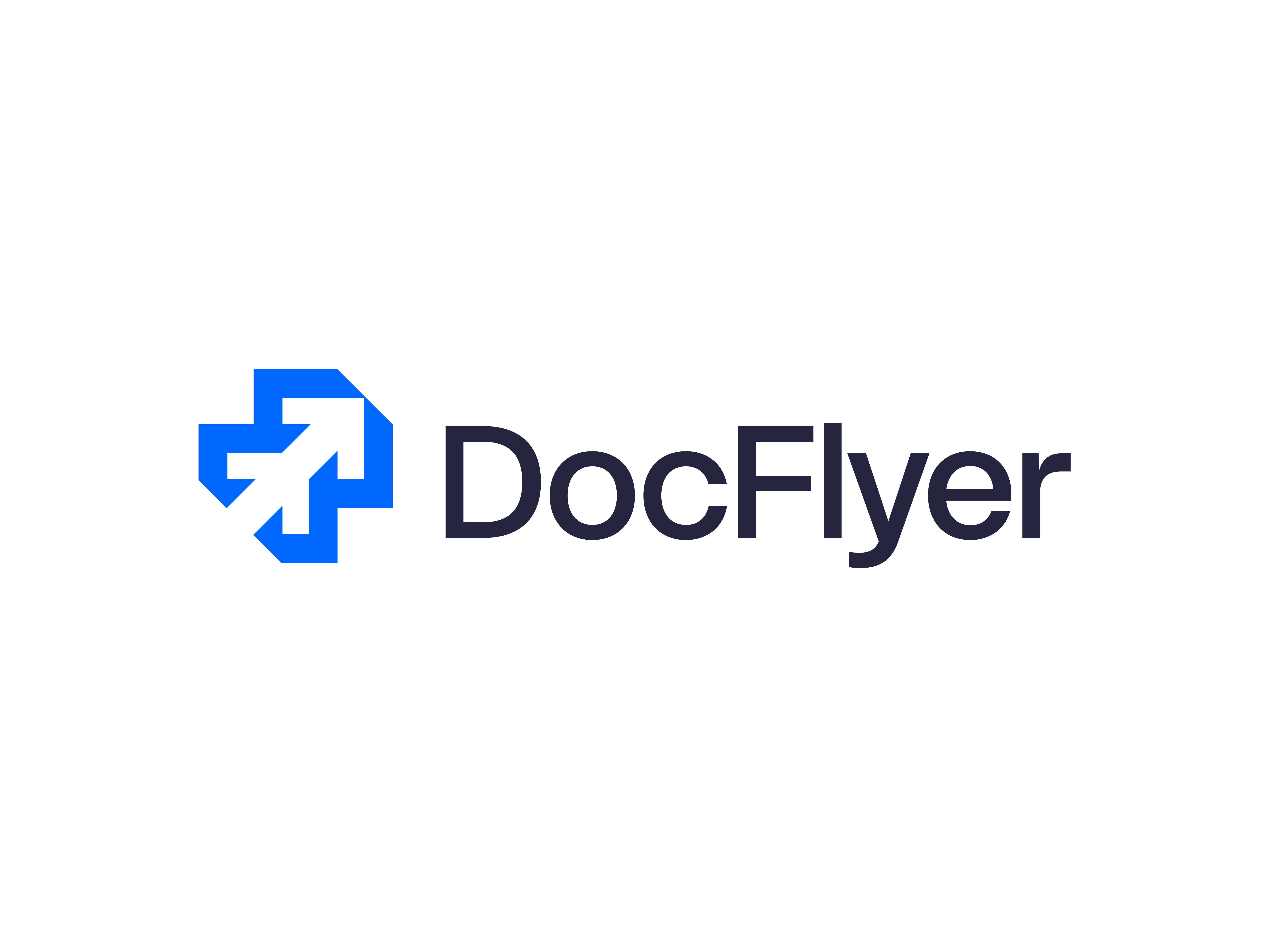 DocFlyer logo design arrow blue brand branding doc document files fly forward icon logo logo design logo mark minimalist modern logo square symbol vector