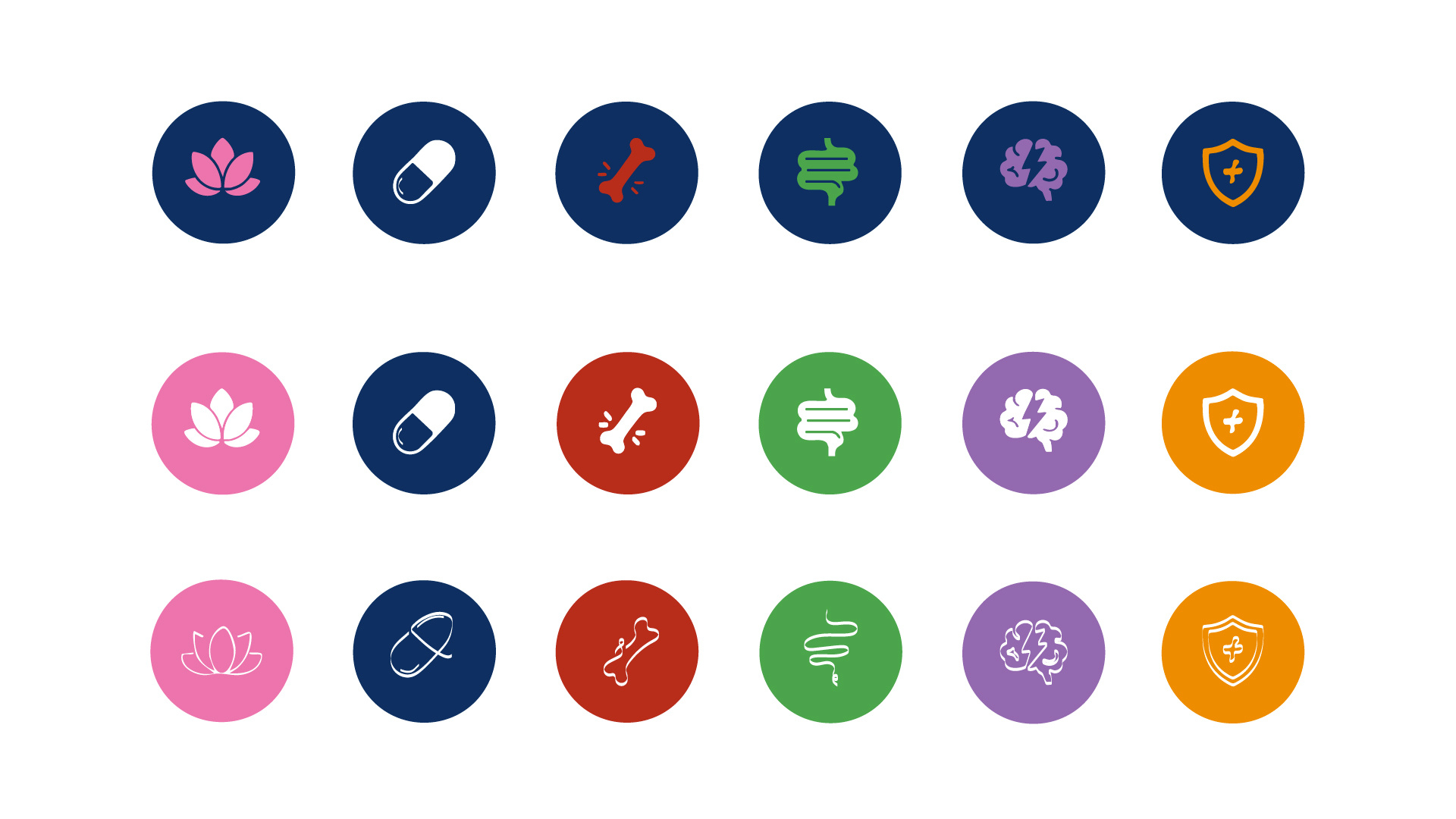 Metagenics Instagram Highlights brand design flat illustration graphic design graphicdesign health icon icons illustrator instagram instagram highlights medical medicine minimal