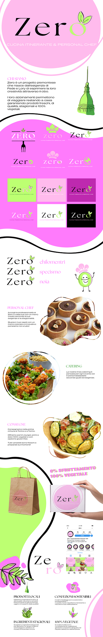 Zero Brand Design art direction brand brand design brand identity branddesign branding cooking graphic design graphicdesign identity instagram logo marketing packaging pink social social identity ui vegan vibrant