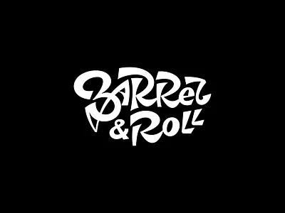 Barrel & Roll barber barbering barbershop belcdesign branding designlogo lettering letters logodesign logotype patrykbelc typography