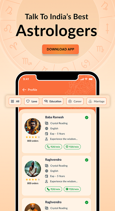 Talk To India’s Best Astrologers branding design graphic design illustration logo typography ui ux vector website design