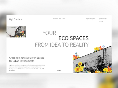 Eco spaces website concept ui