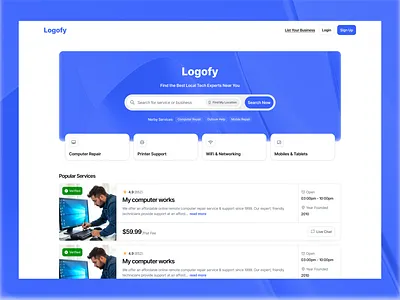 Logofy Marketplace - Webapp UI/UX Design clean design ecommerce webapp homepage design marketplace design paltform design product design search page ui design ui ui design ux ux design uxui design web app webapp webapp design webapp product webapp uiux design website design