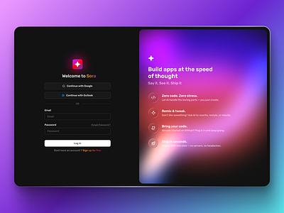 AI Web Builder No Code ai artificial intelligence bolt code coders coding deployment developers framer github google login lovable no code ship sign up vibecode web builder