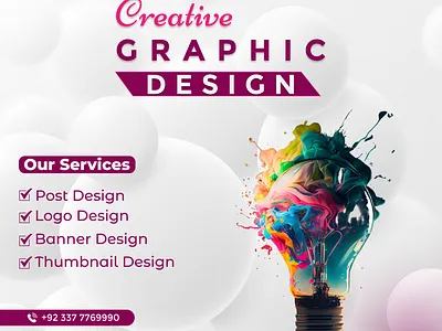 Creative Graphic Design Services bannerdesign branding creativeagency creativedesign graphicdesign graphicdesigner logodesign postdesign