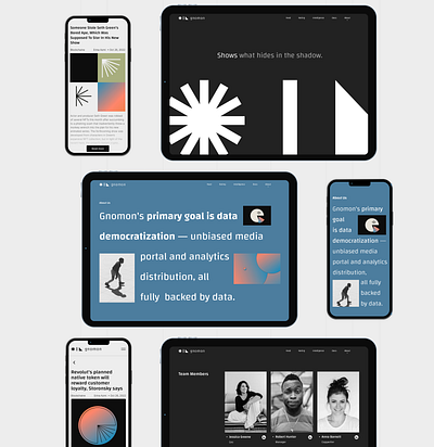 Gnomon | WebSite Investigative Analytics platform branding design graphic design landing logo