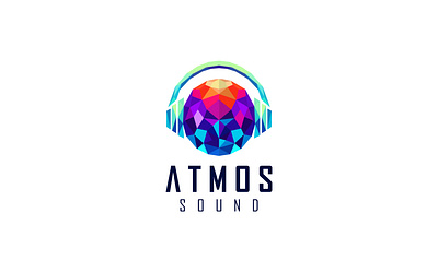 geometric global sound logo design design geometric logo graphic design logo low poly modern sound logo music studio logo design