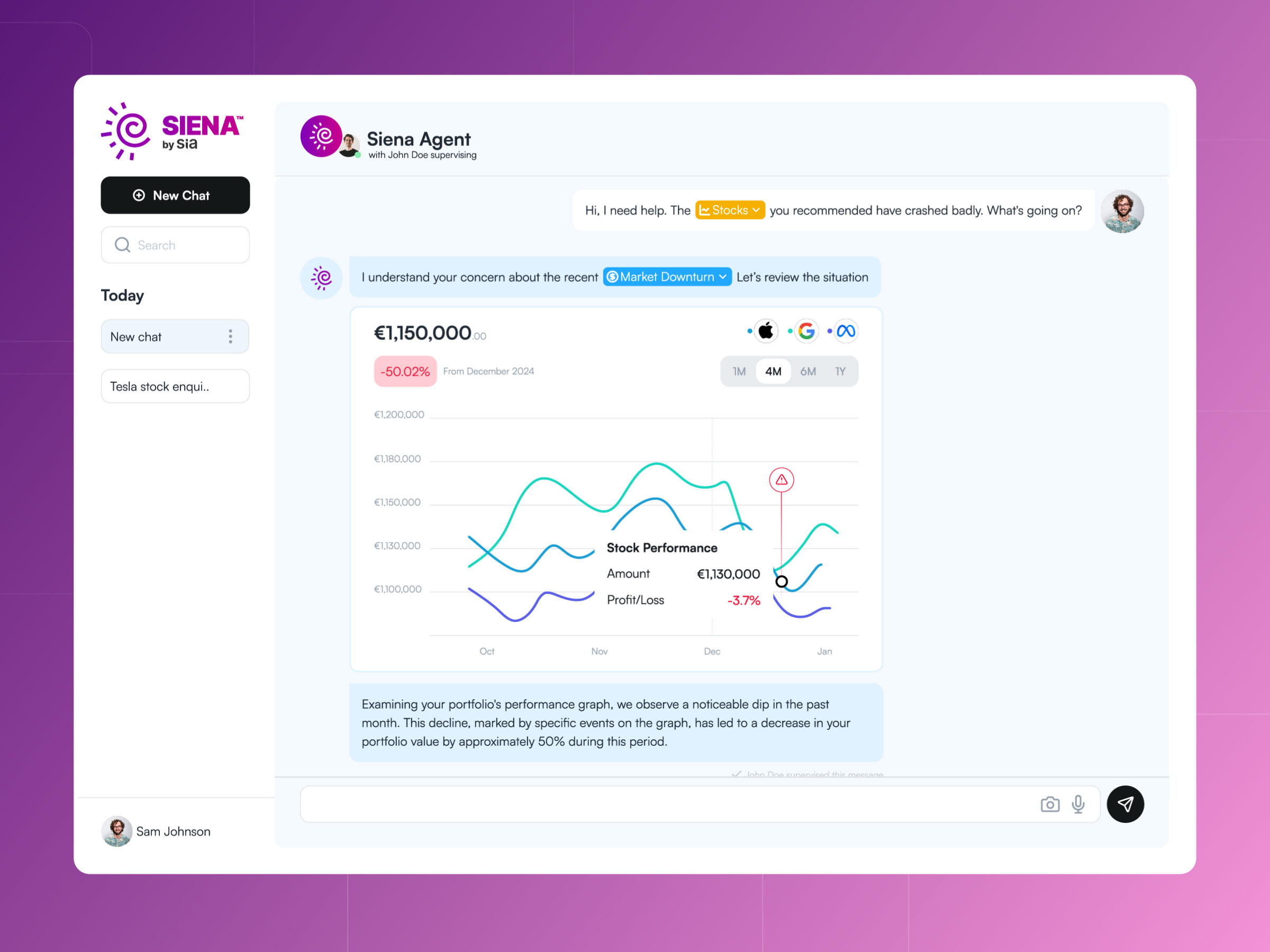 Siena:Transforming Stock Market Guidance with AI-Driven Insights 3d 3ddesign animation blender branding dashboard design graphicdesign illustration isometricdesign logo mobileapp motiongraphics productdesign responsivedesign techillustration ui uiuxdesign ux uxmotion