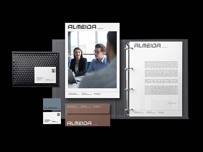 ALMEIDA Brand identity branding corporate design download envelope folder identity logo mockup mockups psd stationery template typography
