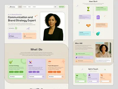 Abrantes - Communication & Brand Strategy Expert (Landing Page) 3d branding color design graphic design illustration portfolio product ui ux website