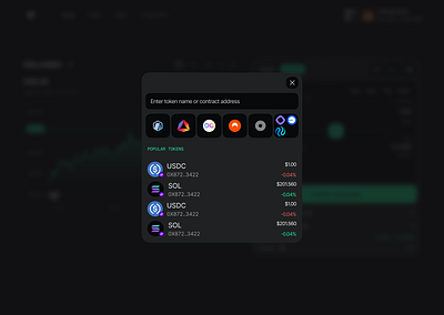 euclid protocol swap chain and token modal