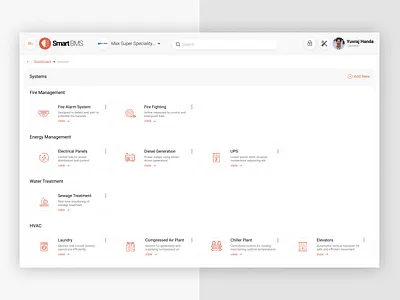Designing a Categorised Systems Hub for SmartBMS branding design ux