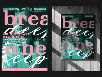 Breathe Deep – Wellness Poster Design spa and yoga