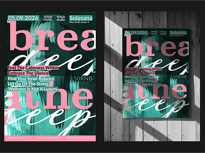 Breathe Deep – Wellness Poster Design spa and yoga