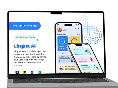 Lingua AI Case Study branding design graphic design illustration landing page mobile app ui uiux user interface