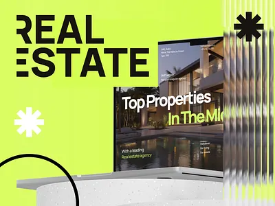 Real Estate Landing Page branding design glass graphic design landing page ui