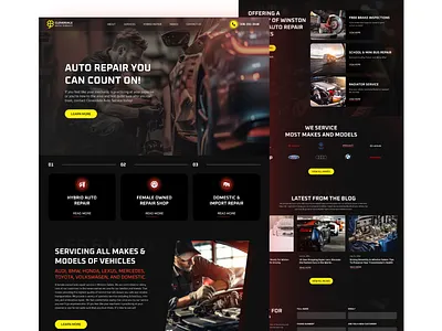 Auto Service Landing Page figma landing page ui ui design ui ux ux design