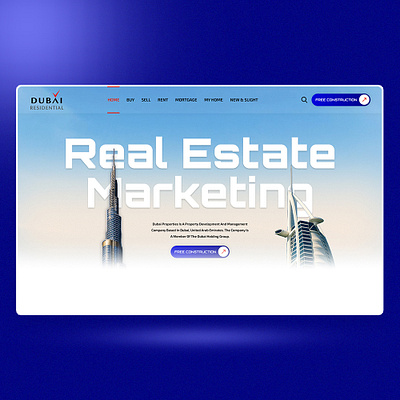 Dubai Residential Website designed adobe app branding design elementor front end develoer graphic design illustration landing page logo ui ui design uiux vector web web design website website design wordpress