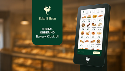 Seamless Bakery Ordering Through Interactive Kiosks app design bakery digital menu food ordering kiosk design product design restaurant self service kiosk ui ui design uiux