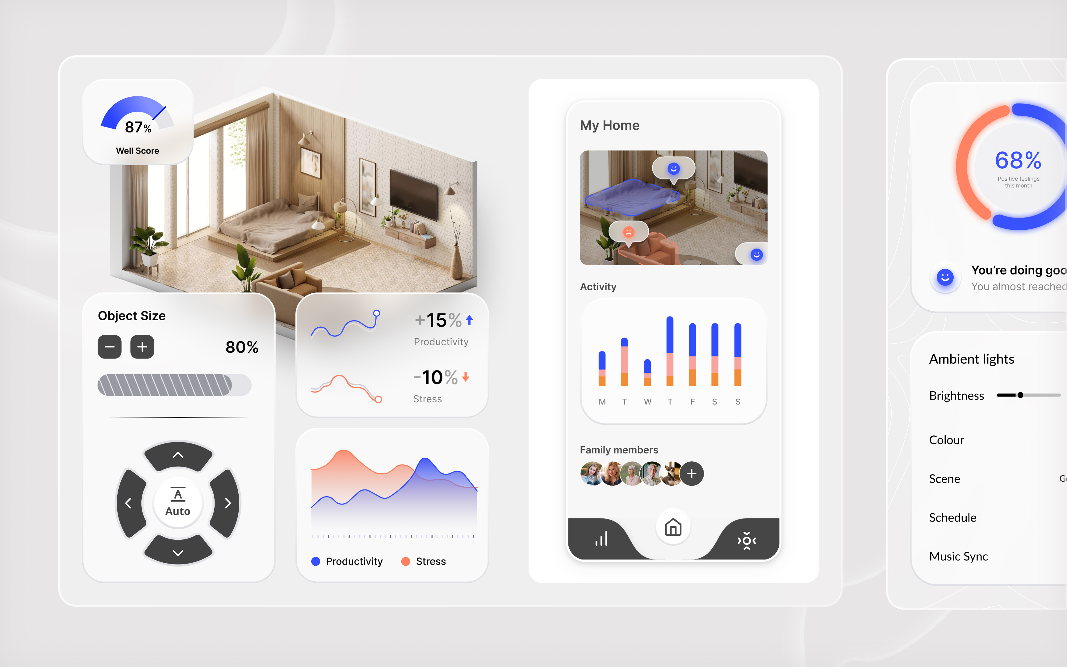 Insurance Concept — Complex Data into Clear Experience 3d ai analysis charts concept dashboard flat model insights insurance members motion graphics real estate simulation smart smart home visualisation