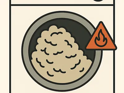 Lint Build Up Dangers danger dryer fix clothes dryer hazard lint logo