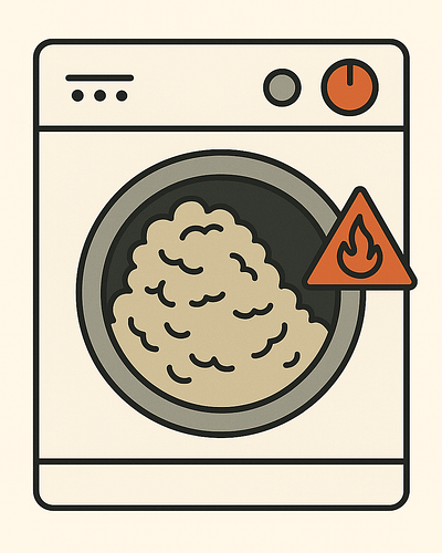Lint Build Up Dangers danger dryer fix clothes dryer hazard lint logo