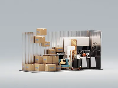 Smartstop - Project Teaser 3d ae aftereffects animation blender c4d design house illustration interior isometric layout motion motion graphics render room storage ui visuals vividmotion