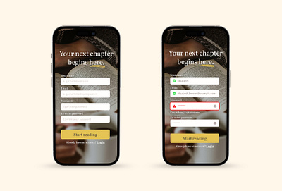 Sign-Up Screen Variations – Empty & Error dailyui designchallenge mobileui sign up