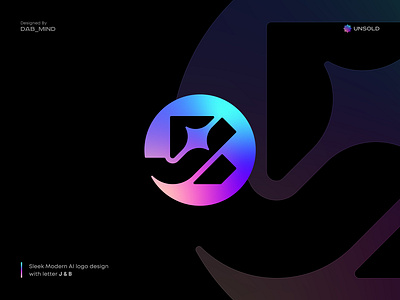 Modern, sleek logo for an AI company ai ai logo artificial intelligence b logo block domain logo j jb modern logo sleek logo tech logo technology