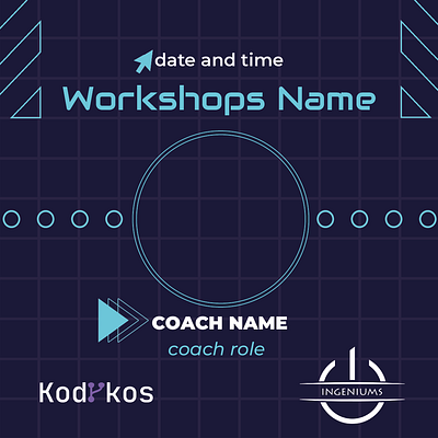 Workshop post template design graphic design illustrator post social media