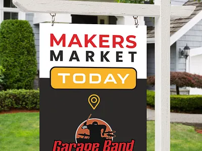 Garage band sign banner banner design for rent for sale real estate banner sign design