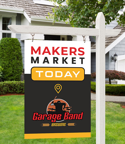 Garage band sign banner banner design for rent for sale real estate banner sign design