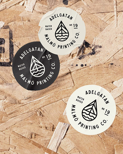 Brand identity for Malmö Printing Company branding design download free freebie graphic design identity logo mockup mockups pin enamel psd sign sticker template typography window