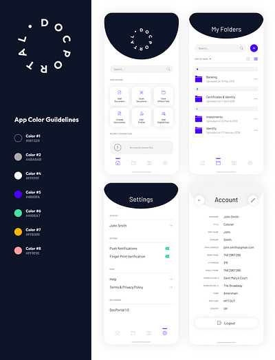 Doc Portal App android app design design figma ios mobile app ui ui design uxui design