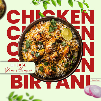 Social Media Post chicken biryani design design isprition graphic design hot biryani poster social media post