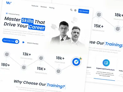 ECOURSE LANDING PAGE course landing page hero section landing page landing page design ui ui design user experience ux ui design web design web ui