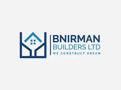 BNIRMAN BUILDERS LTD || REAL ESTATE LOGO DESIGN branding creative design graphic design lettermark logo minimal modern real estate vector